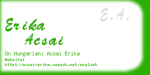 erika acsai business card